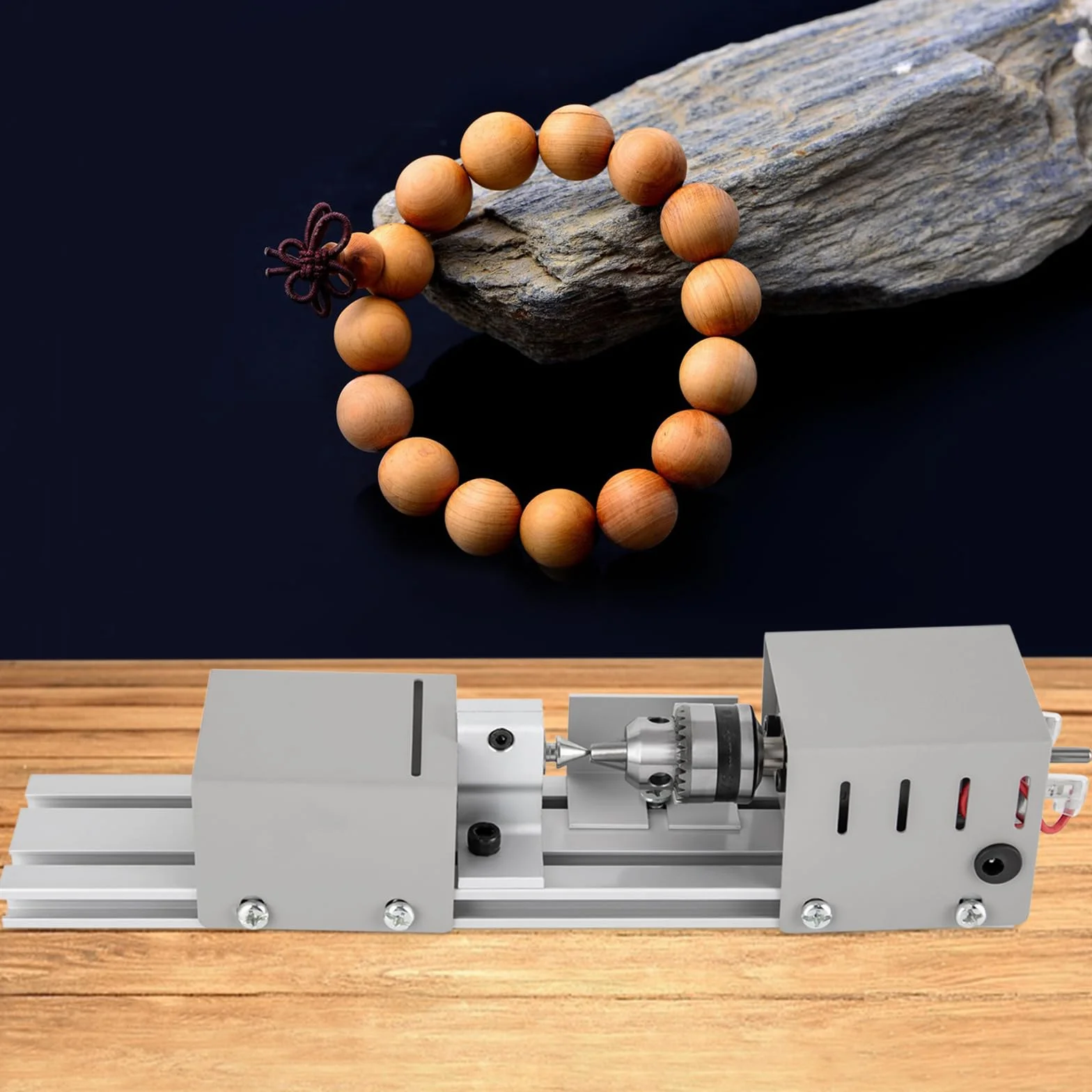 Micro perline buddiste, piccolo tornio, lucidatura, taglio auto, palline, macchina per perline Buddha, mini panchine per la lavorazione del legno, palissandro, Huanghuali, conchiglie