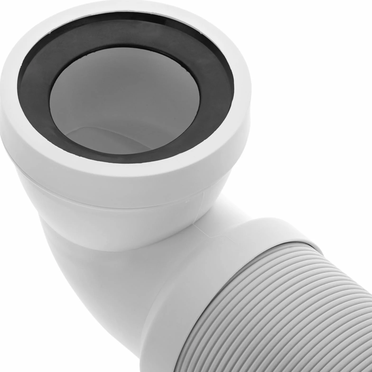 PrimeMatik Manicotto di collegamento WC inclinato 90° estensibile ∅ 105mm