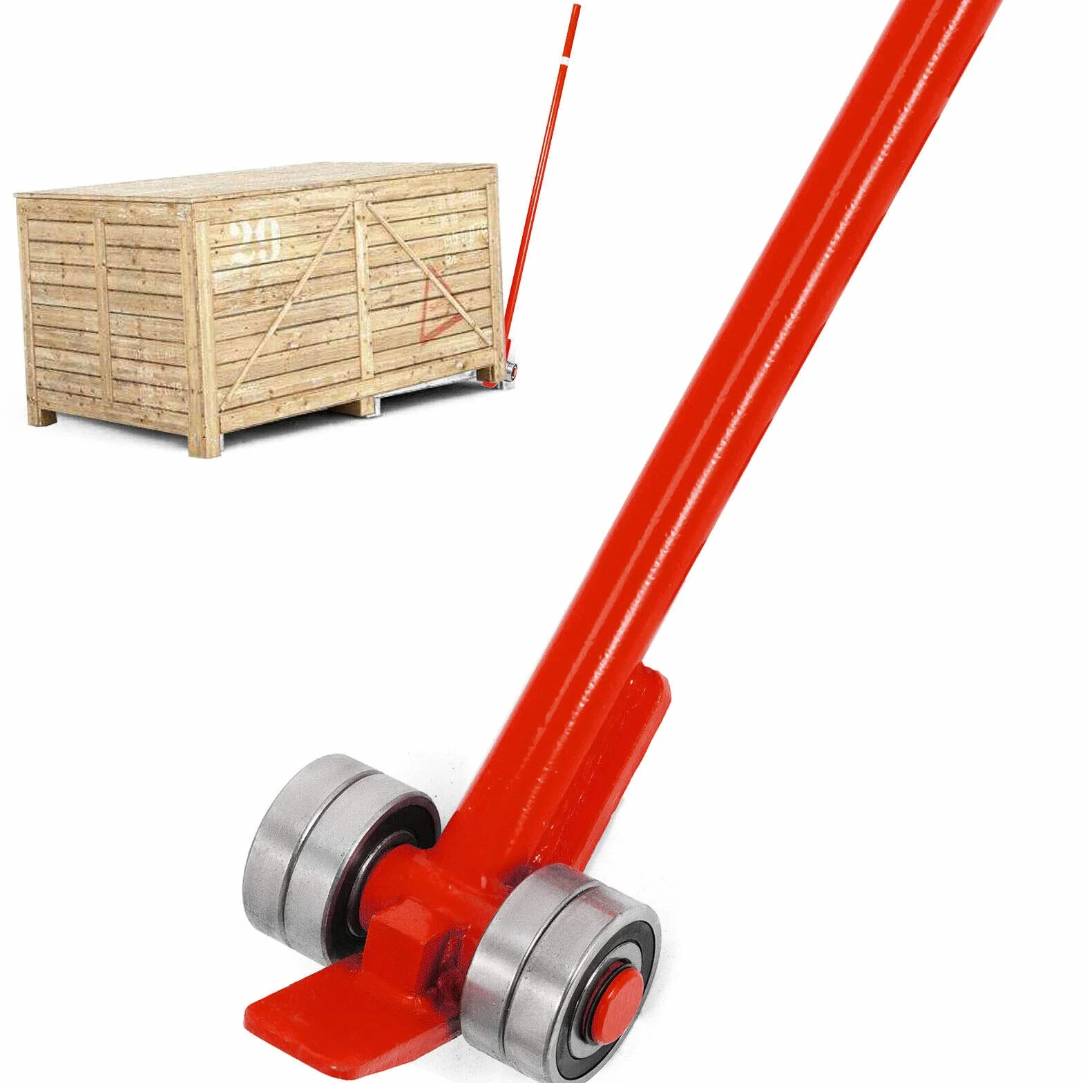 VEVOR 3 T Sollevatore per mobili per impieghi gravosi Barra a leva in acciaio su ruote Barra di sollevamento per impieghi gravosi con impugnatura ergonomica 1,8 m Lunghezza totale 1,9 m