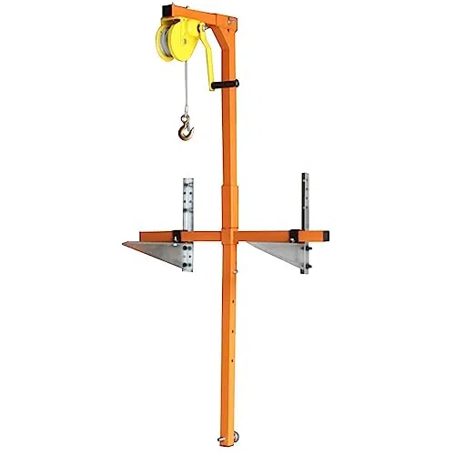 Strumento di sollevamento del condizionatore d'aria, staffa di installazione dell'unità esterna con paranco manuale, set completo per smontaggio e sollevamento (carico massimo: 150 kg)