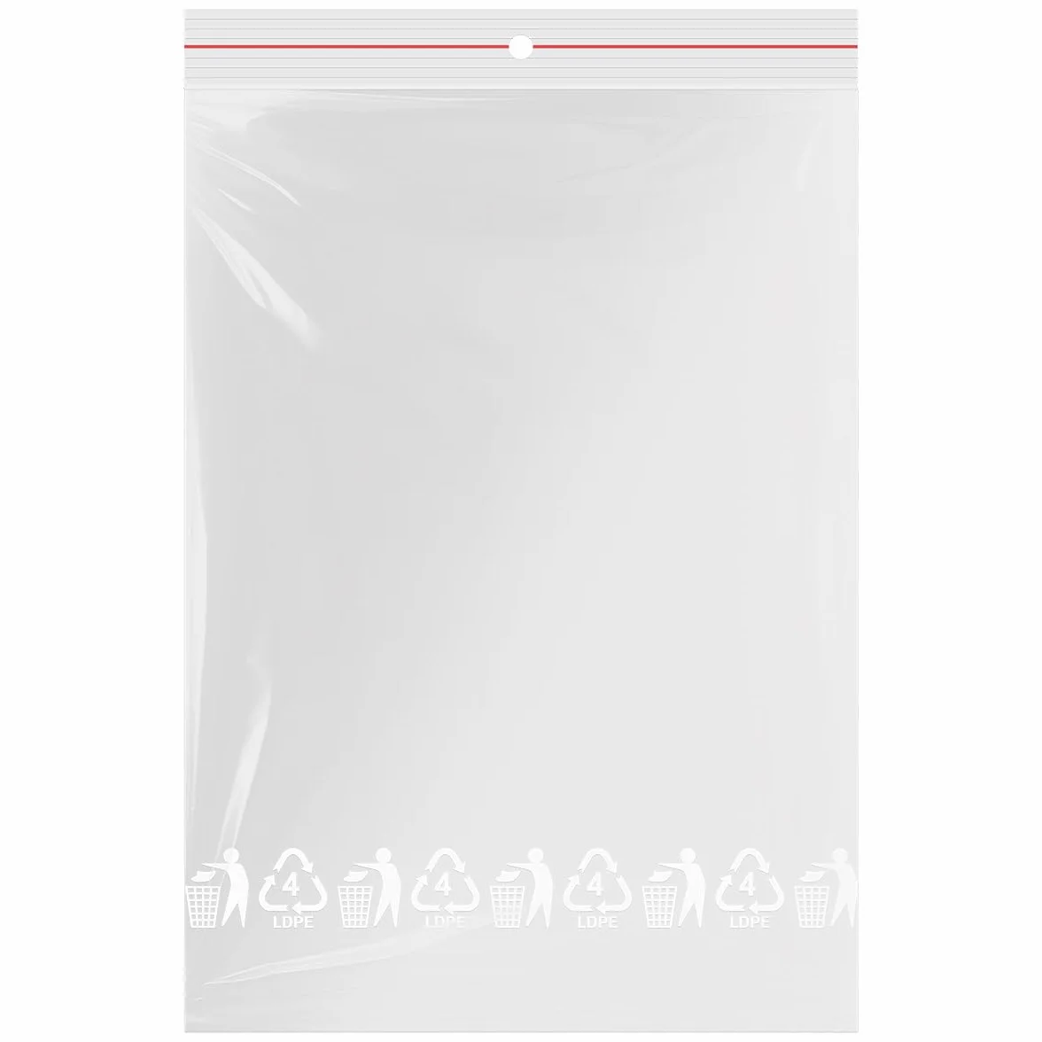 Sacchetti con chiusura a zip 250 x 350 mm 50 µm trasparenti polietilene 100 unità