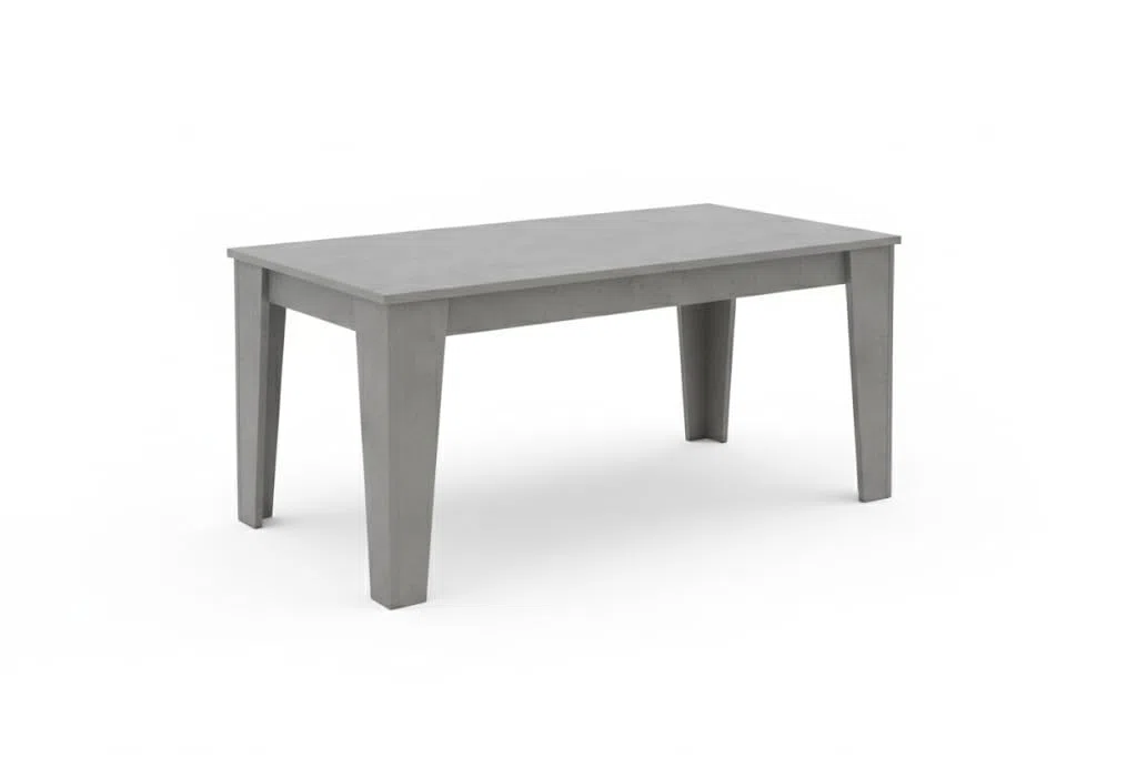 Bricozone Tavolo Da Pranzo Estensibile Moderno In Legno Melaminico Da 160 A 220 Cm Fino A 10 Posti Con Gambe A Spillo Design Minimalista Per Cucina Soggiorno (Grigio Cemento)
