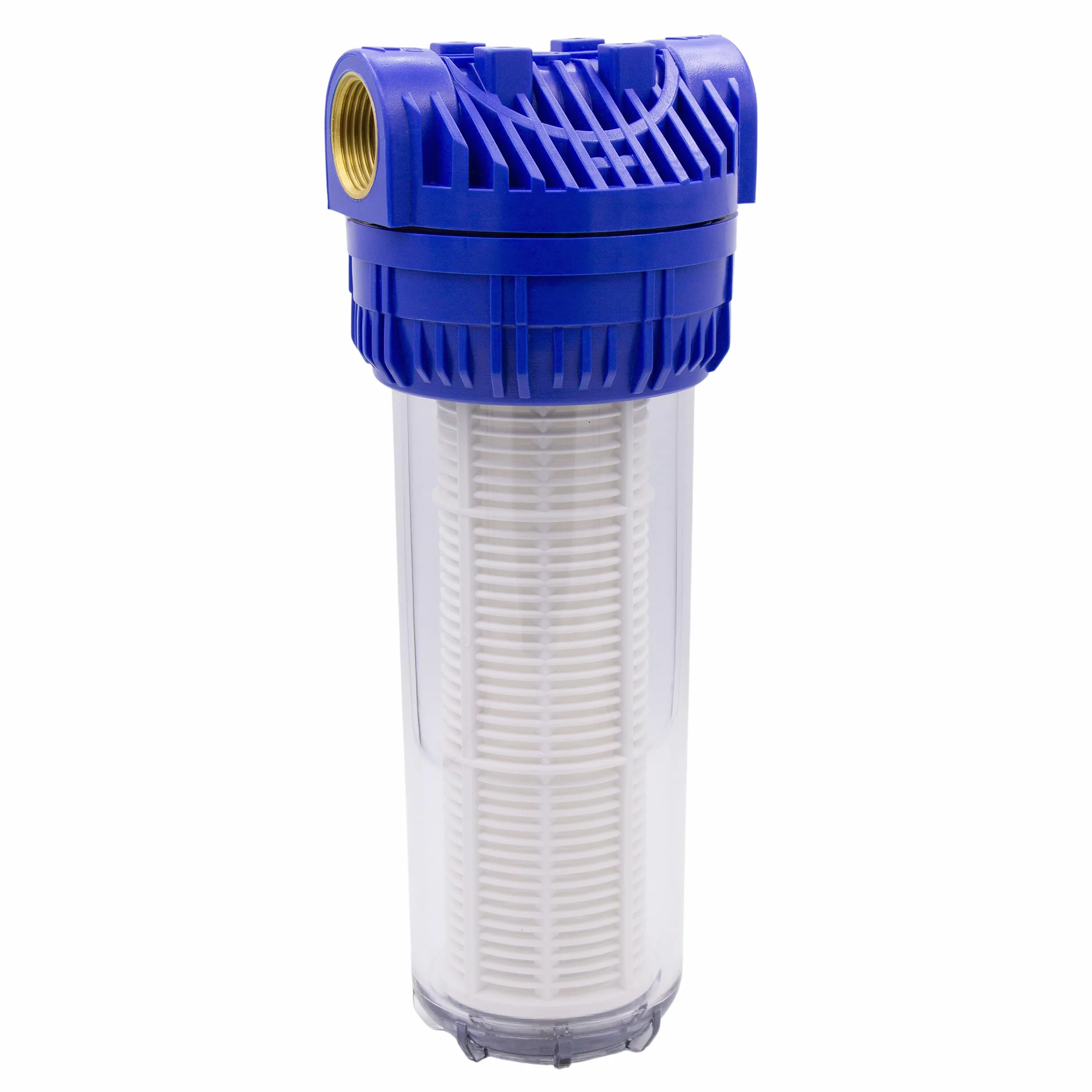 VARIOSAN Prefiltro (10 pollici) per pompe e impianti idraulici domestici 18434, filettatura interna 1", 8 bar, portata 6.000 l/h, larghezza maglie 0,06 mm