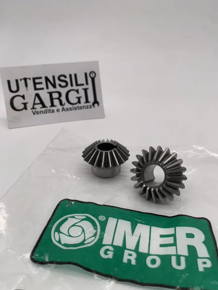COPPIA INGRANAGGI RUOTE CONICHE Z20 PER BETONIERA IMER SYNTESI 140-140 HDPE-160