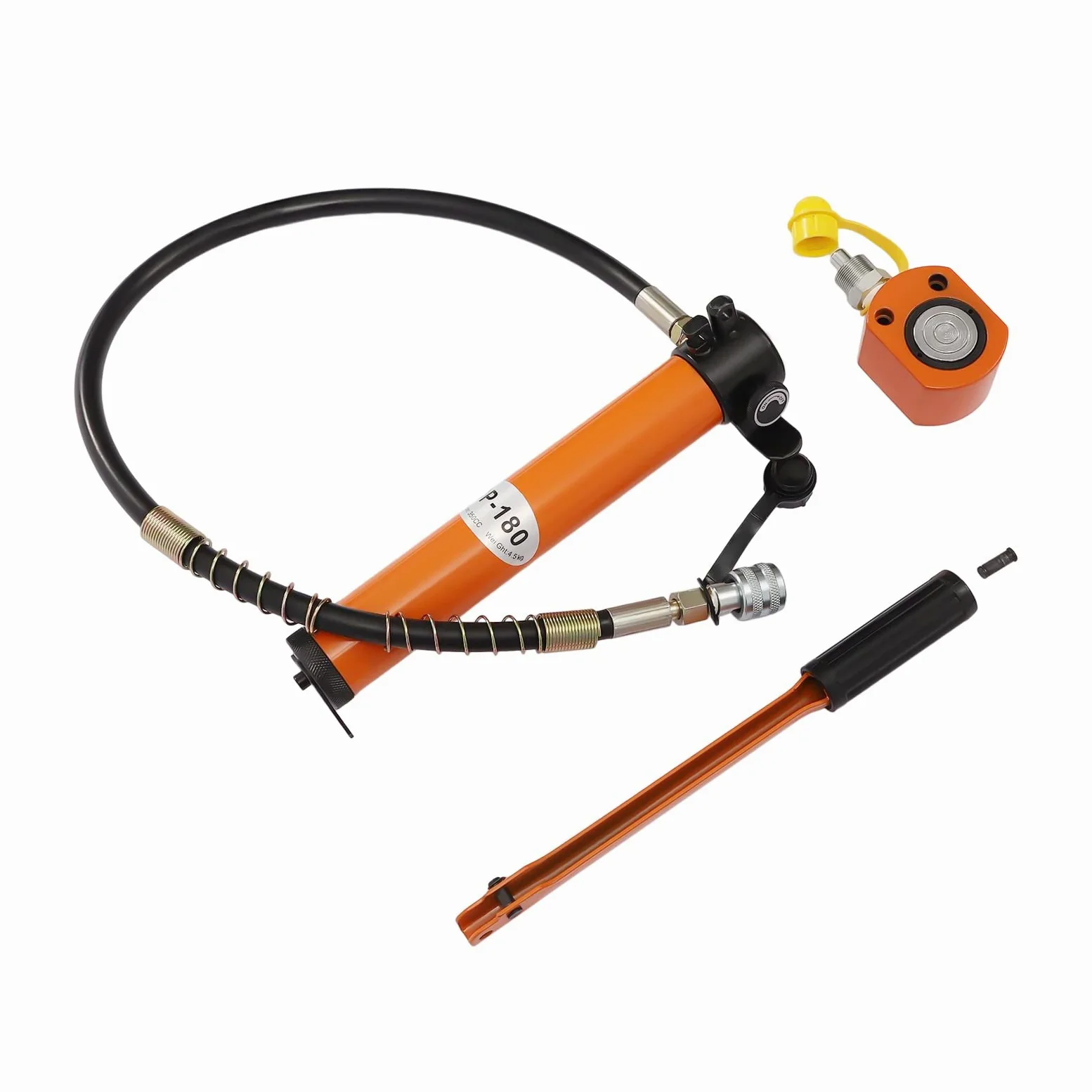 Cilindro idraulico 20T, pompa idraulica manuale con CP-180, corsa 15,5 mm, altezza 110 mm, pompa idraulica manuale per riparazioni auto e costruzione di macchinari (10T)