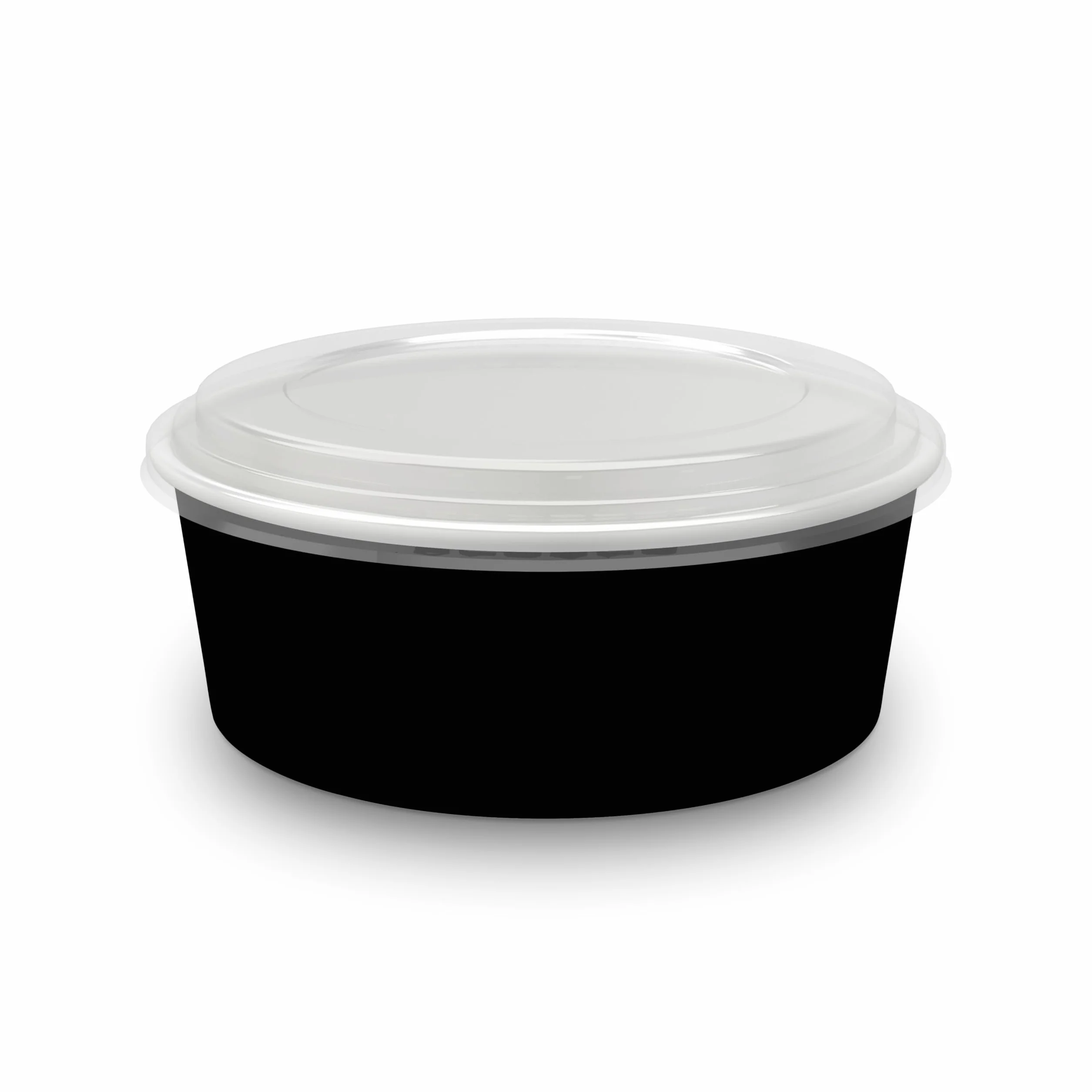 DOT Horca Solutions Ciotole Con Coperchi PET 1000 ML Nero Carta Kraft Insalatiere Bowl Asporto Food Delivery