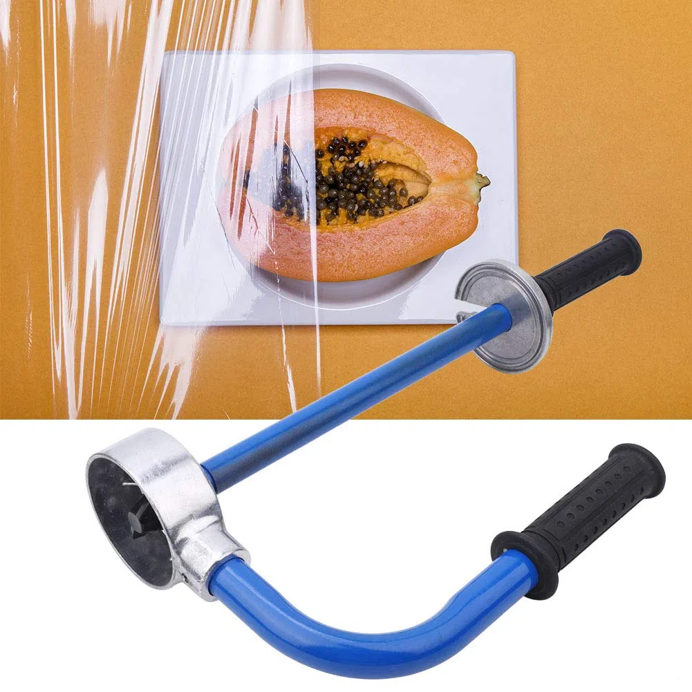 Dispenser di Film Estensibile per Rotoli di Pellicola 12" a 20", Dispenser di Pellicola Estensibile per Impieghi Gravosi in Acciaio Al Carbonio per Imballaggi(blu)