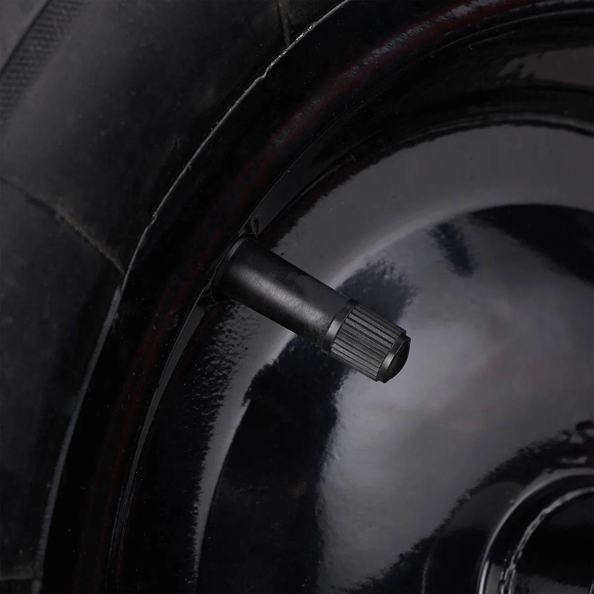 Relaxdays 2X Ruota per Carriola 4.80 4.00-8, ad Aria, Cerchione in Acciaio, con Valvola, Carico Max.120 kg, Nero