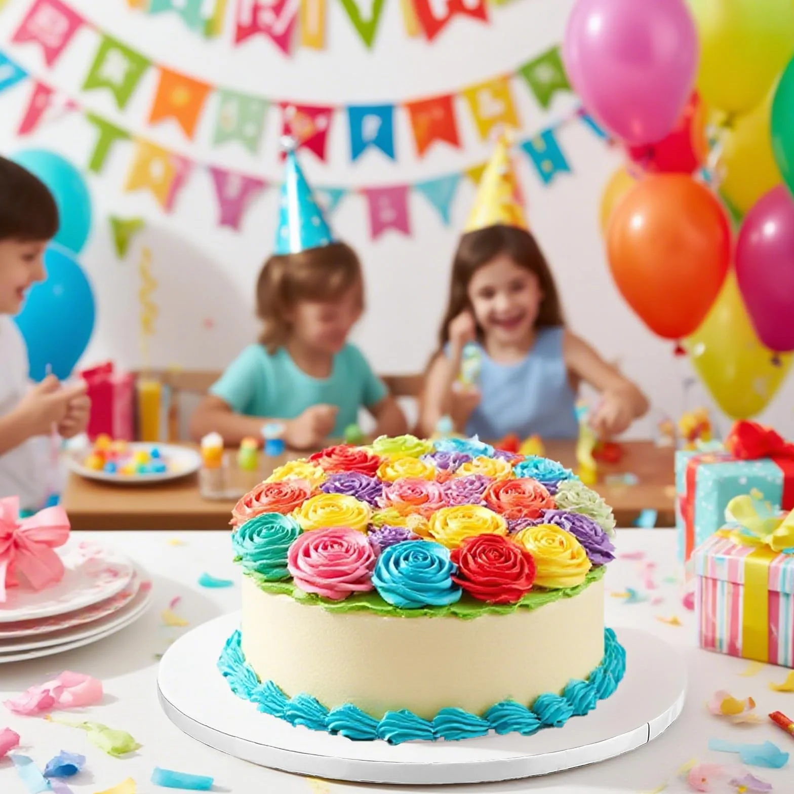 Tavole da caffè bianche 30 cm 12 mm rotonde riutilizzabili per torte 8 pezzi