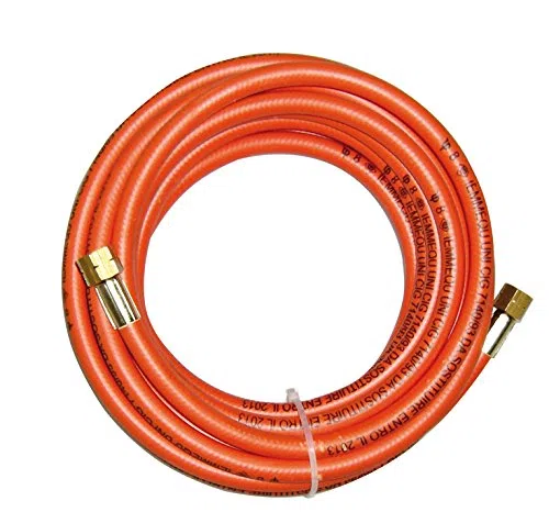 AUSONIA - Tubo del gas in gomma per GPL flessibile con raccordi lunghezza 10 Metri