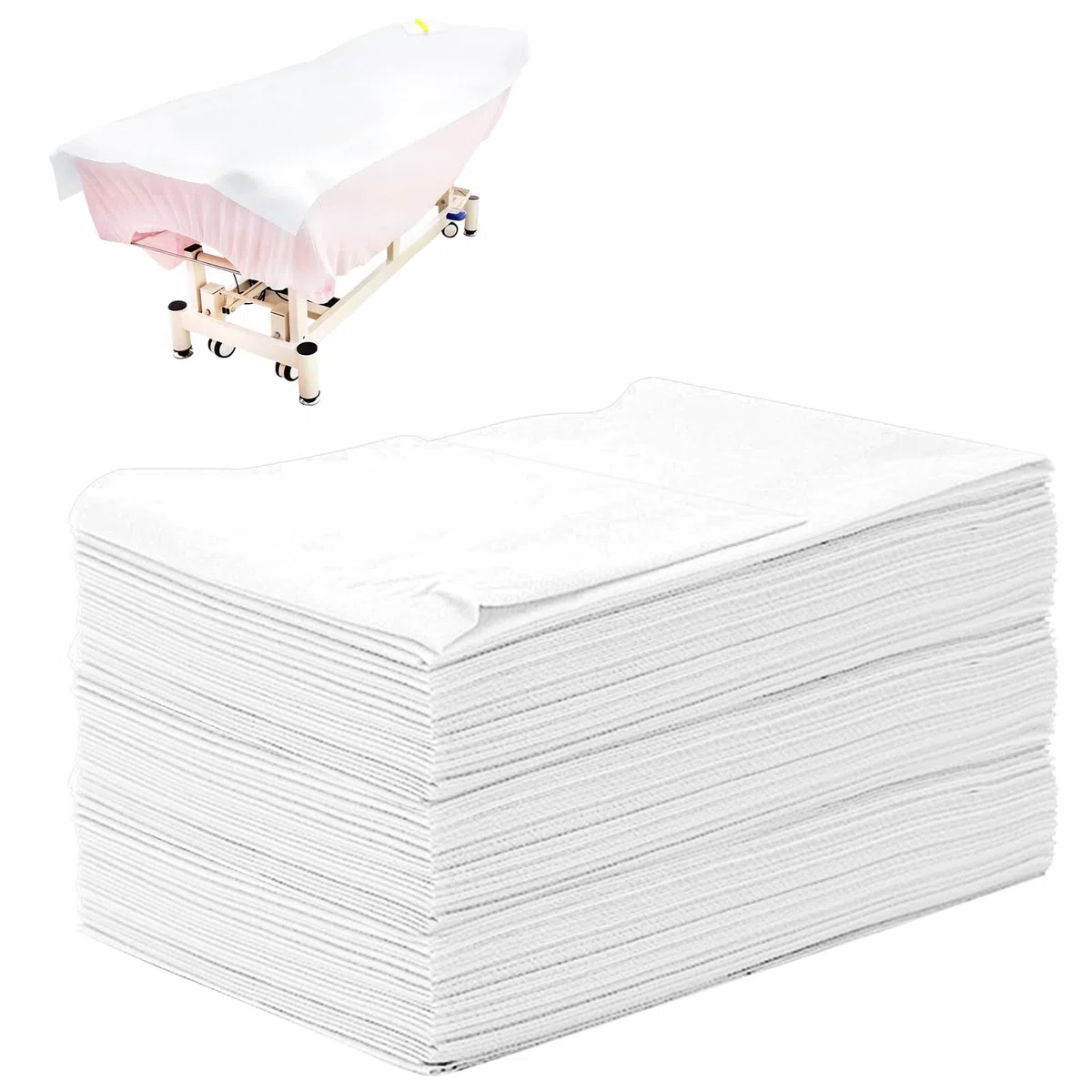 YAYODS 100 lenzuoli usa e getta, 100 x 200 cm, per massaggi monouso, con angoli elasticizzati, in morbido tessuto non tessuto, monouso, biancheria da letto
