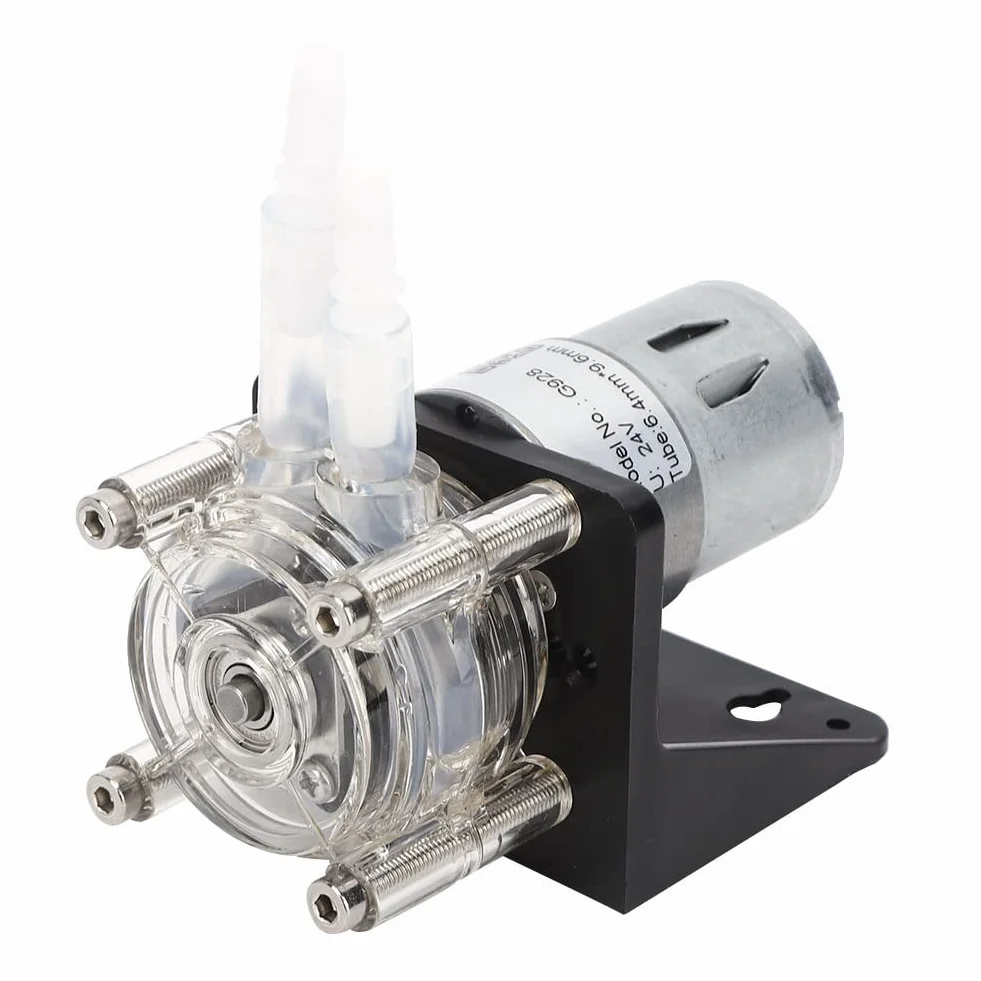 Peristaltic Pump,500mL/min Dosing Pump Large Peristaltic Pump, Large with Transparent PC Head (24V)