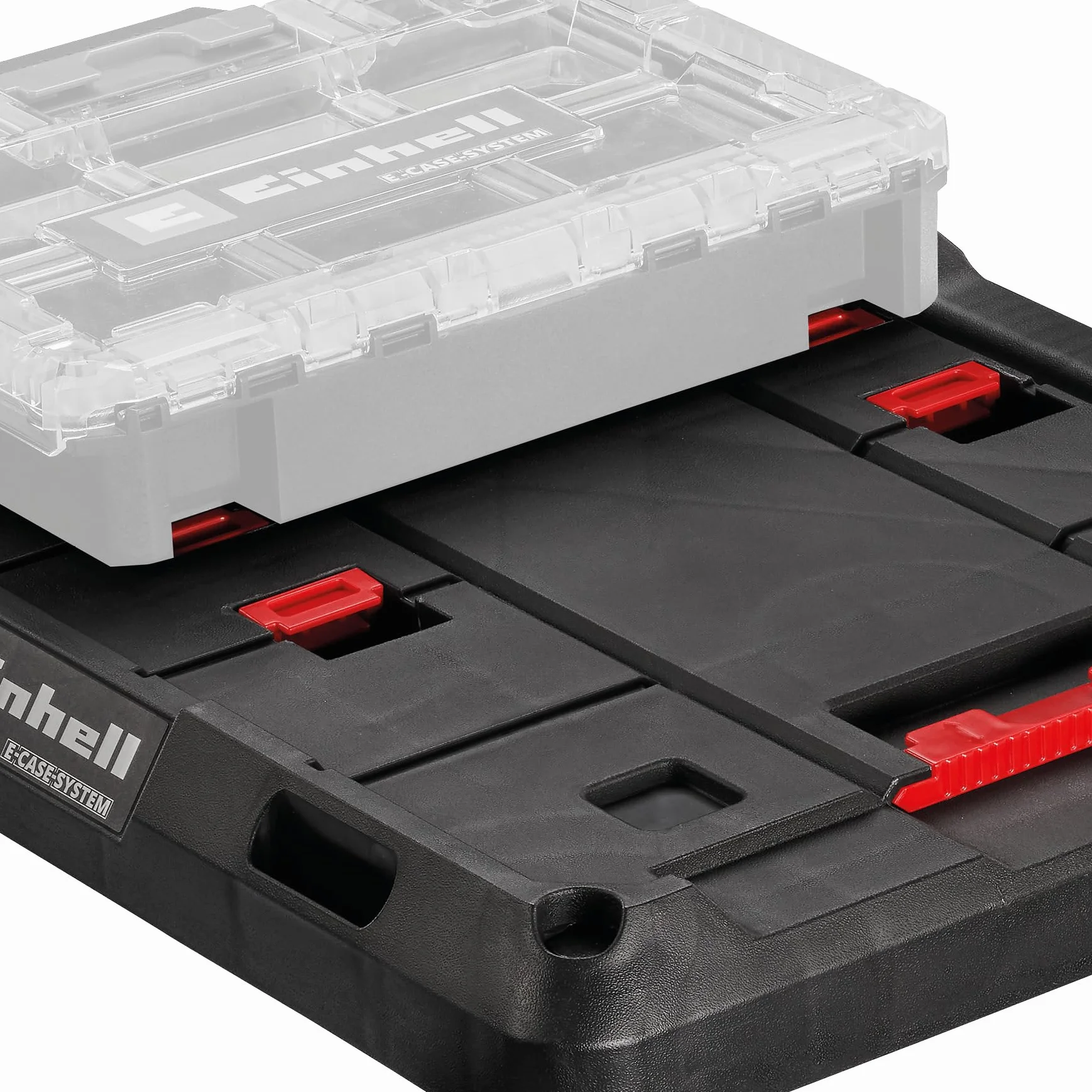 Il carrellino E-Case Einhell Original (max. 120 kg, rotelle girevoli bloccabili, abbinabili al sistema Einhell E-Case per il trasporto di valigie e scatole, con fissaggio per cinghie)