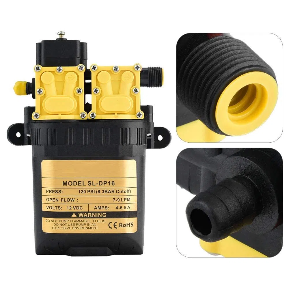 12V CC Pompa Elettrica, Pompa Irroratrice Agricola, Pompa Acqua ad Alta Pressione Multifunzionale, Pompe Autoadescanti per Barca da Diporto Agricoltura