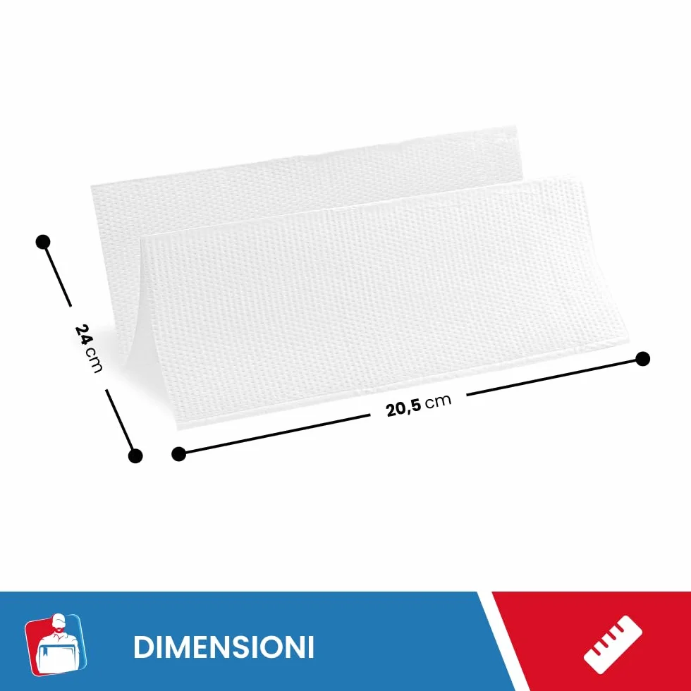 Asciugamani Monouso Carta Piegate a Z 24x21cm 2 Veli 3750 Pezzi