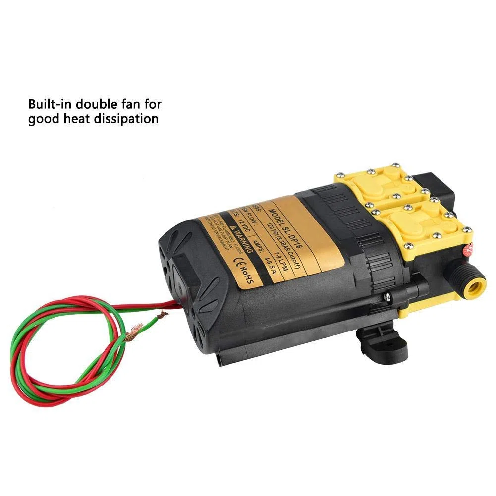 12V CC Pompa Elettrica, Pompa Irroratrice Agricola, Pompa Acqua ad Alta Pressione Multifunzionale, Pompe Autoadescanti per Barca da Diporto Agricoltura