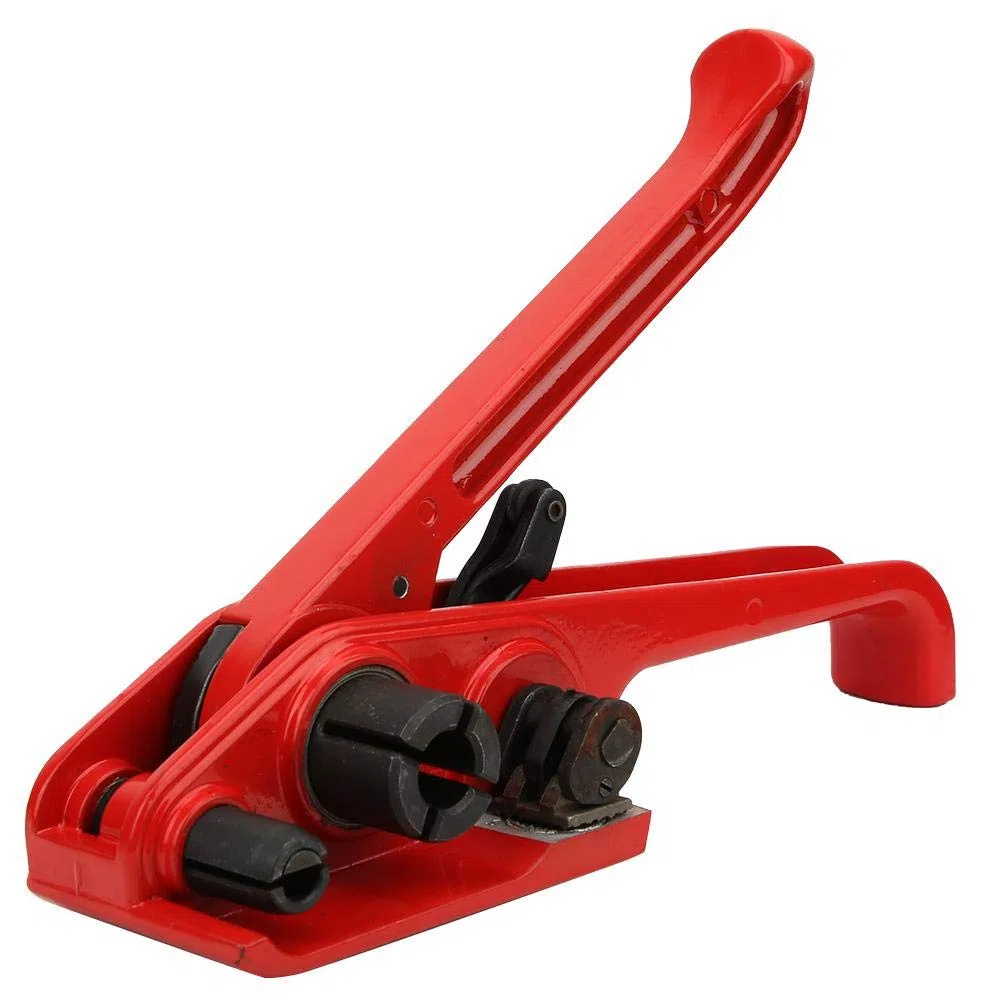 Tenditore a Nastro in PET, Reggiatrice Manuale per Nastro Reggiatrice Imballaggio Reggiatrice per Taglierina Nastro 16~19 mm PET/PP(Rosso)