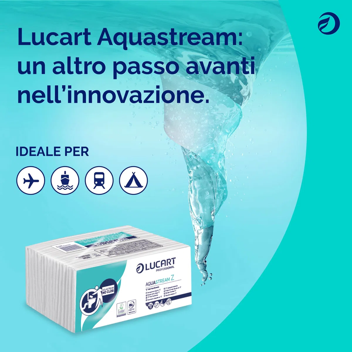 Lucart Professional 864018 asciugamani, 242 Z-Fold, forte Z, n.-zoccoli, confezione da 3630 pezzi