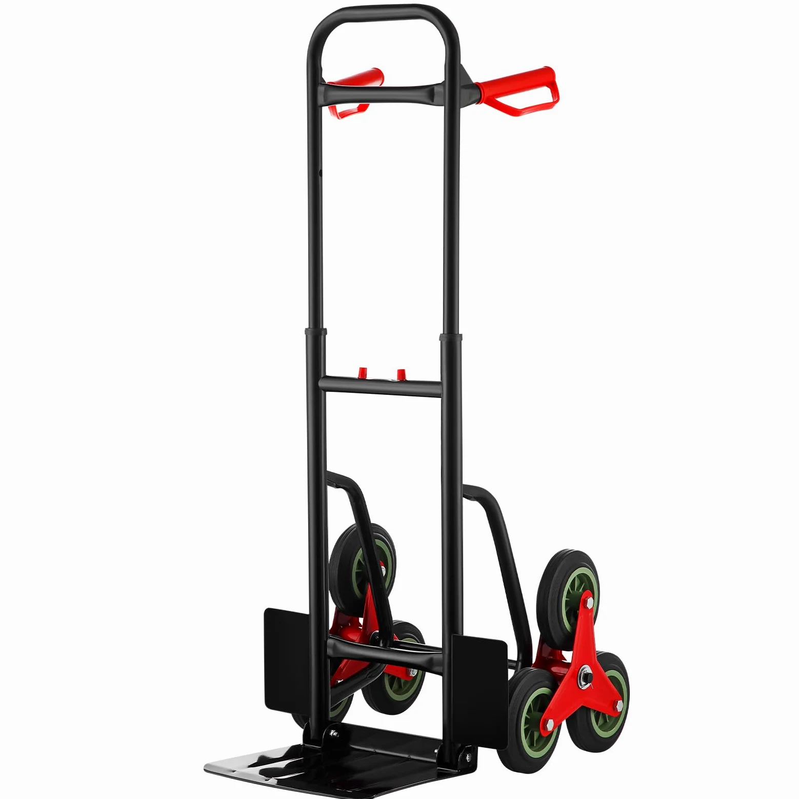 TEENO Carrello pieghevole,Carrello trasporto bagagli,Robusta struttura in metallo,Ruote scorrevoli con battistrada morbido,Altezza regolabile 80-112 cm,Capacità di carico 150 kg