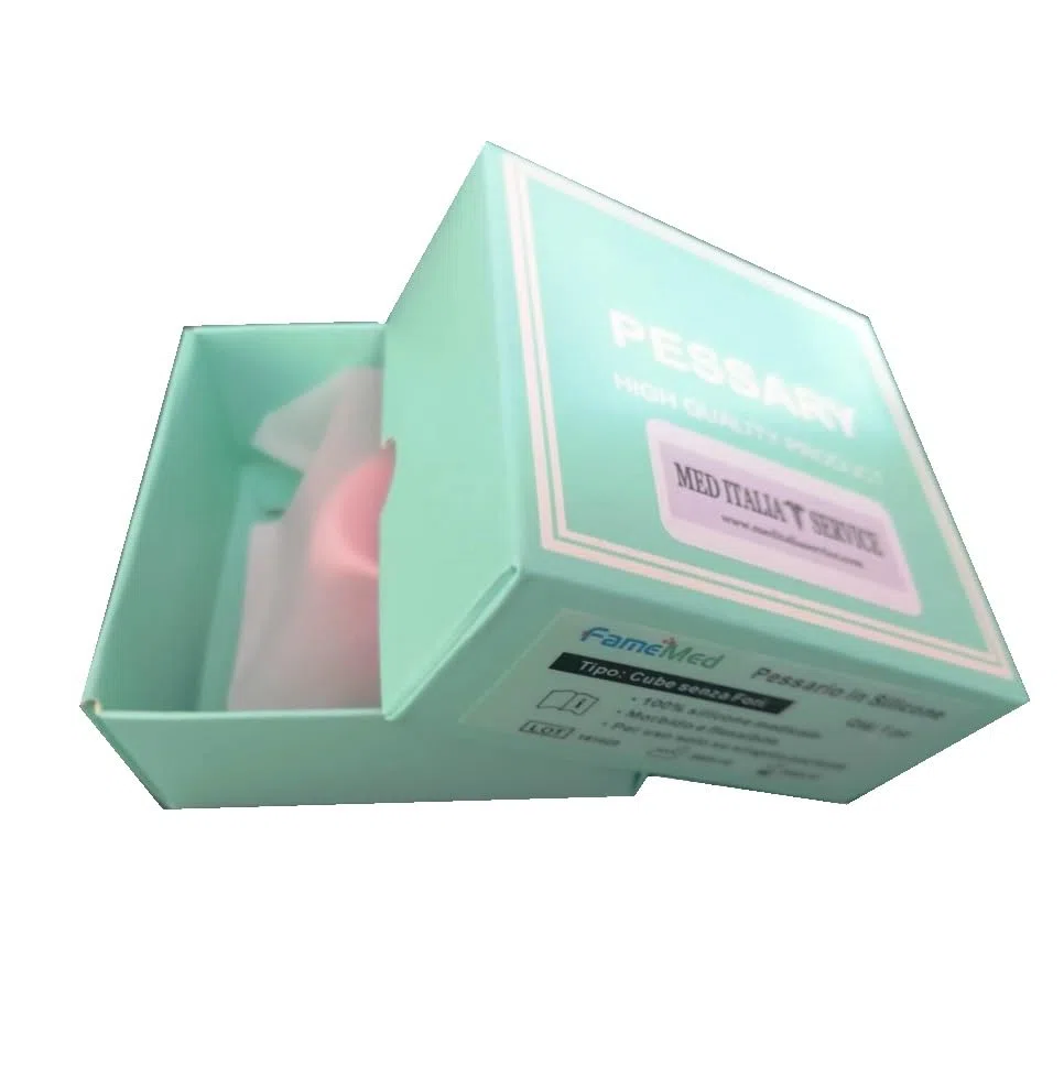 Med Italia Service - Pessario cubo senza fori in silicone per prolasso uterino, cistocele e rettocele (45mm)