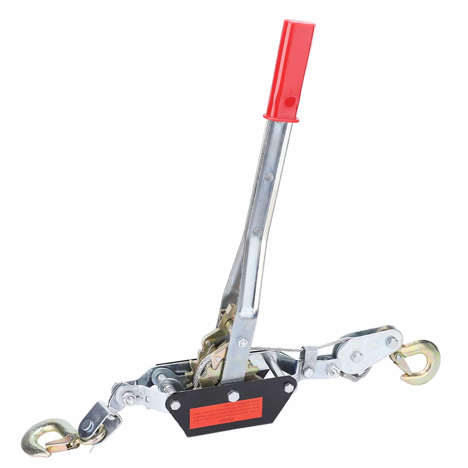 Tirante per Cavo con Cricchetto, Cavo a Leva Manuale, Argano Manuale, Argano, Estrattore Manuale per Fune, Strumento di Tensione, Strumento di Sollevamento a Doppio Gancio (2T)
