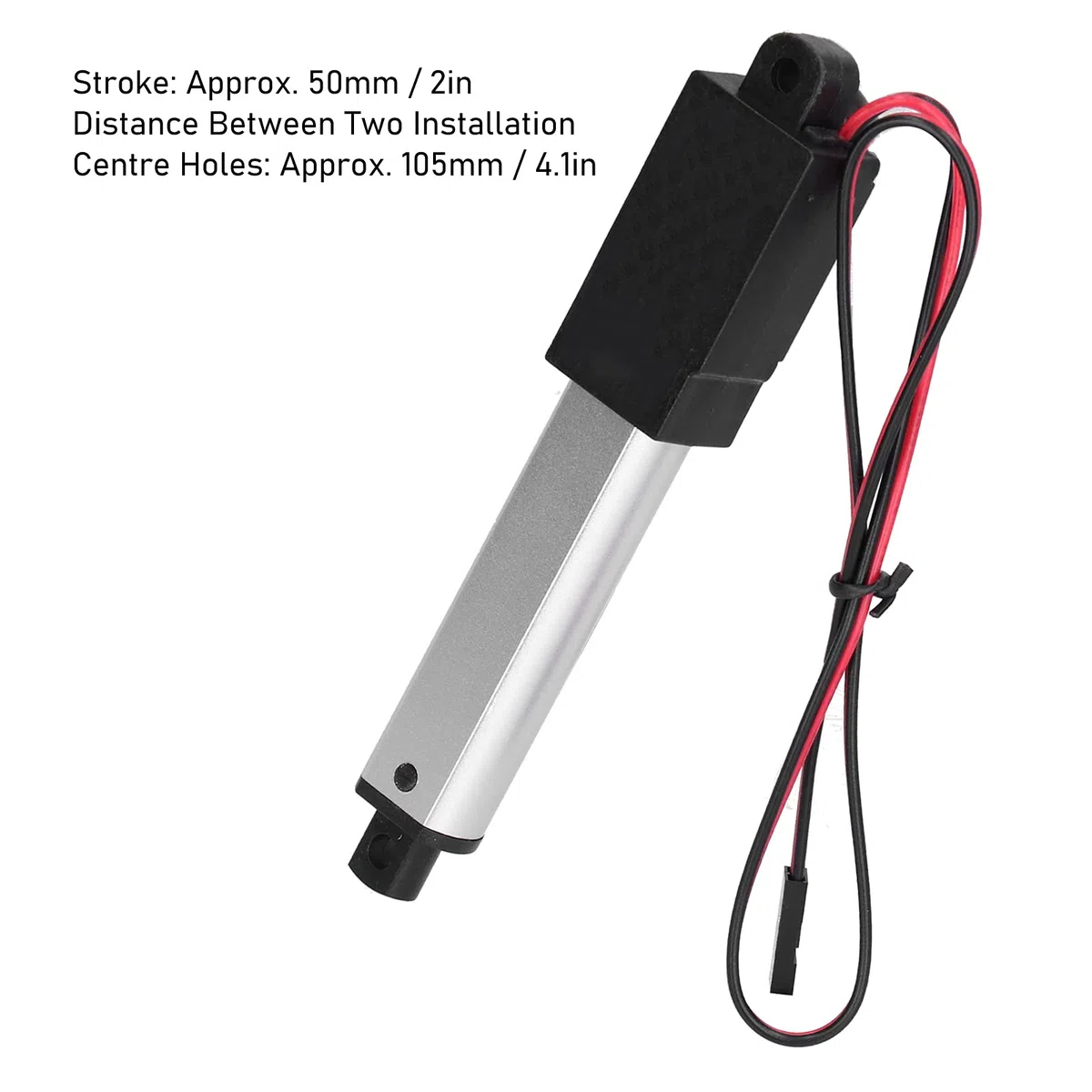 Mini Attuatore Lineare Elettrico Corsa 50 Mm, 12 Volt DC IP54 Attuatore di Movimento Impermeabile per Divano Massaggio Poltrona Reclinabile TV Tavolo Armadio Finestra Ascensore (Spinta 30N Velocità