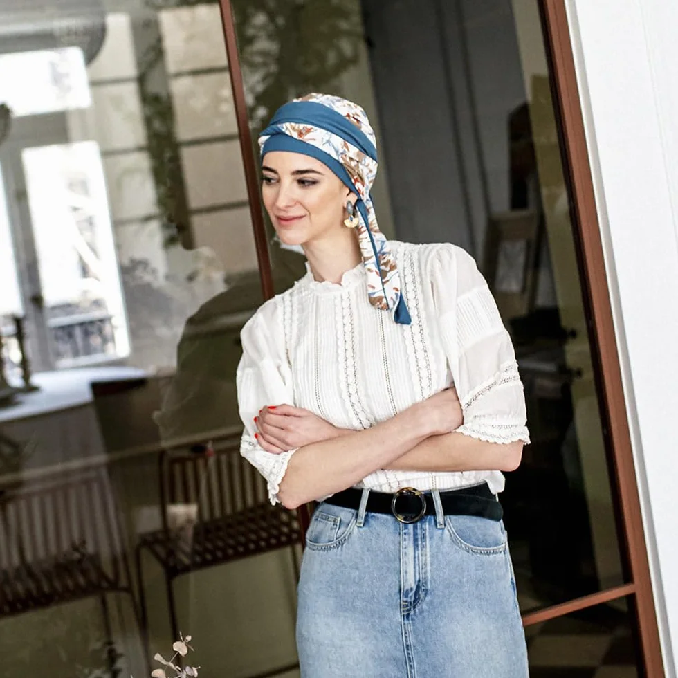 CAREBELL Foulard Oncologico Smooth Tessuto di bambù Chemioterapia Alopecia Realizzato a mano Spagna