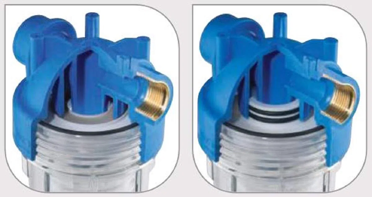 Purway DP 10 TRIO 1" OT TS 3 alloggiamenti filtro acqua potabile