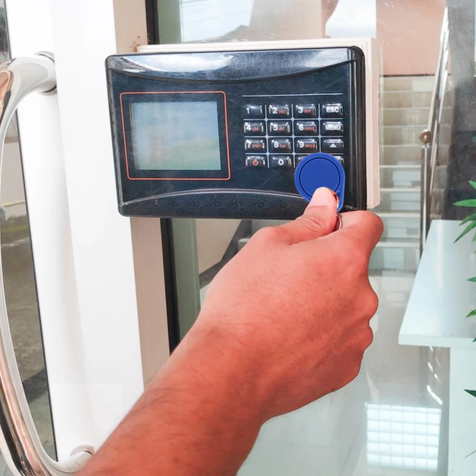 50 pezzi di portachiavi RFID di prossimità riscrivibili da 125 kHz, blu, T5577, tag portachiavi RFID riscrivibili, token NFC utilizzati per copiare/clonare carte