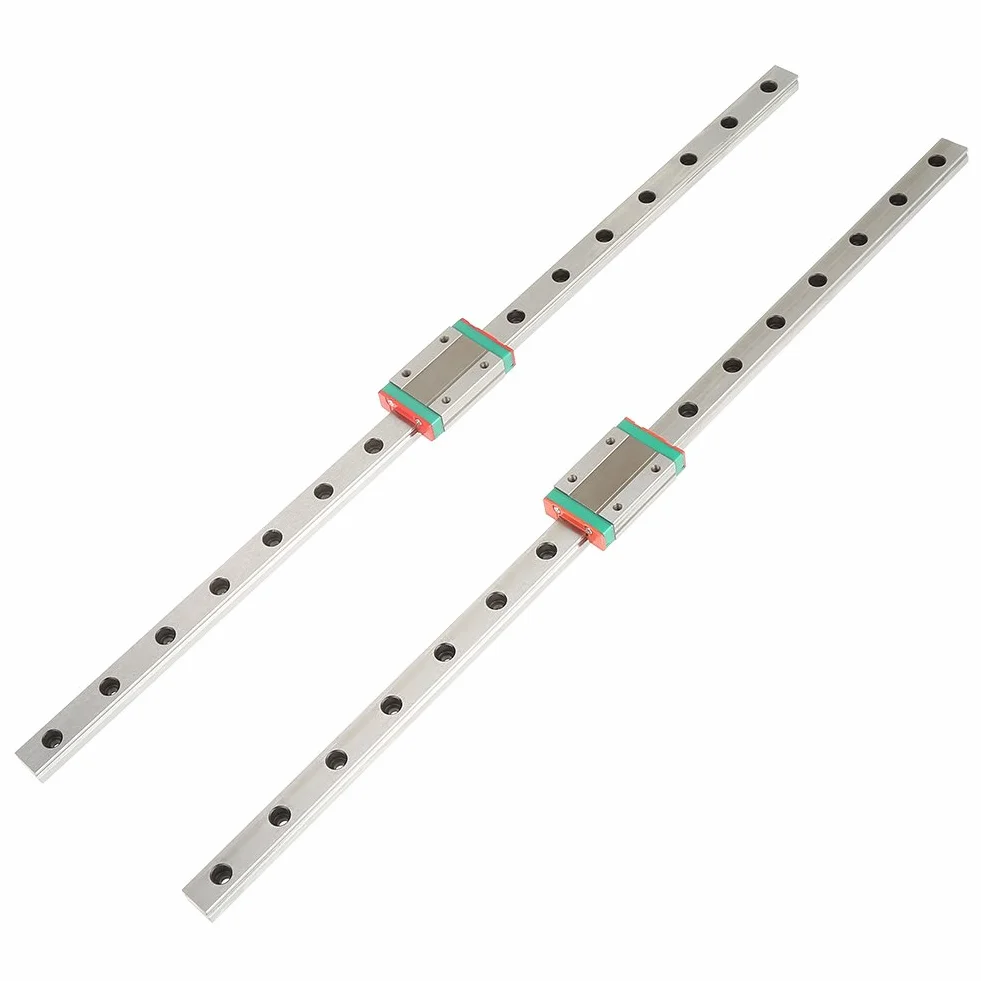 2Pcs LML12H Guida Lineare Scorrevole a Lunghezza di 400mm, Guida Lineare Rotaia con Blocchi di Scorrimento MGN12H per Apparecchiature Automatiche