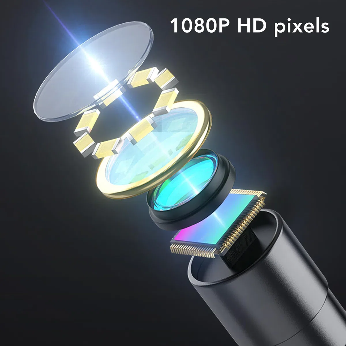 Telecamera per Endoscopio da 4,3 Pollici con 8 Luci LED, Telecamera per Ispezione Periscopio Impermeabile IP67, Telecamera per Ispezione Condotte HD 1080P, Endoscopio Industriale