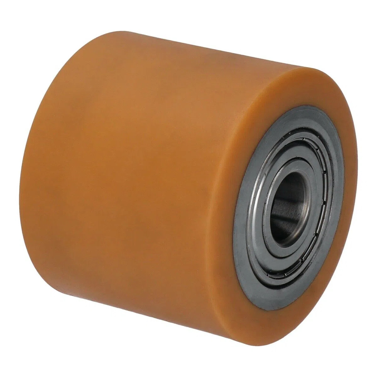 WIKO Ruote per Carrelli per Merci Pesanti - Rullo in Poliuretano per Transpallet 80x50 mm fino a 450 kg con Cuscinetti a Sfera - Ruota per Fissaggio dei Pallet (Foro dell’Asse 20 mm)