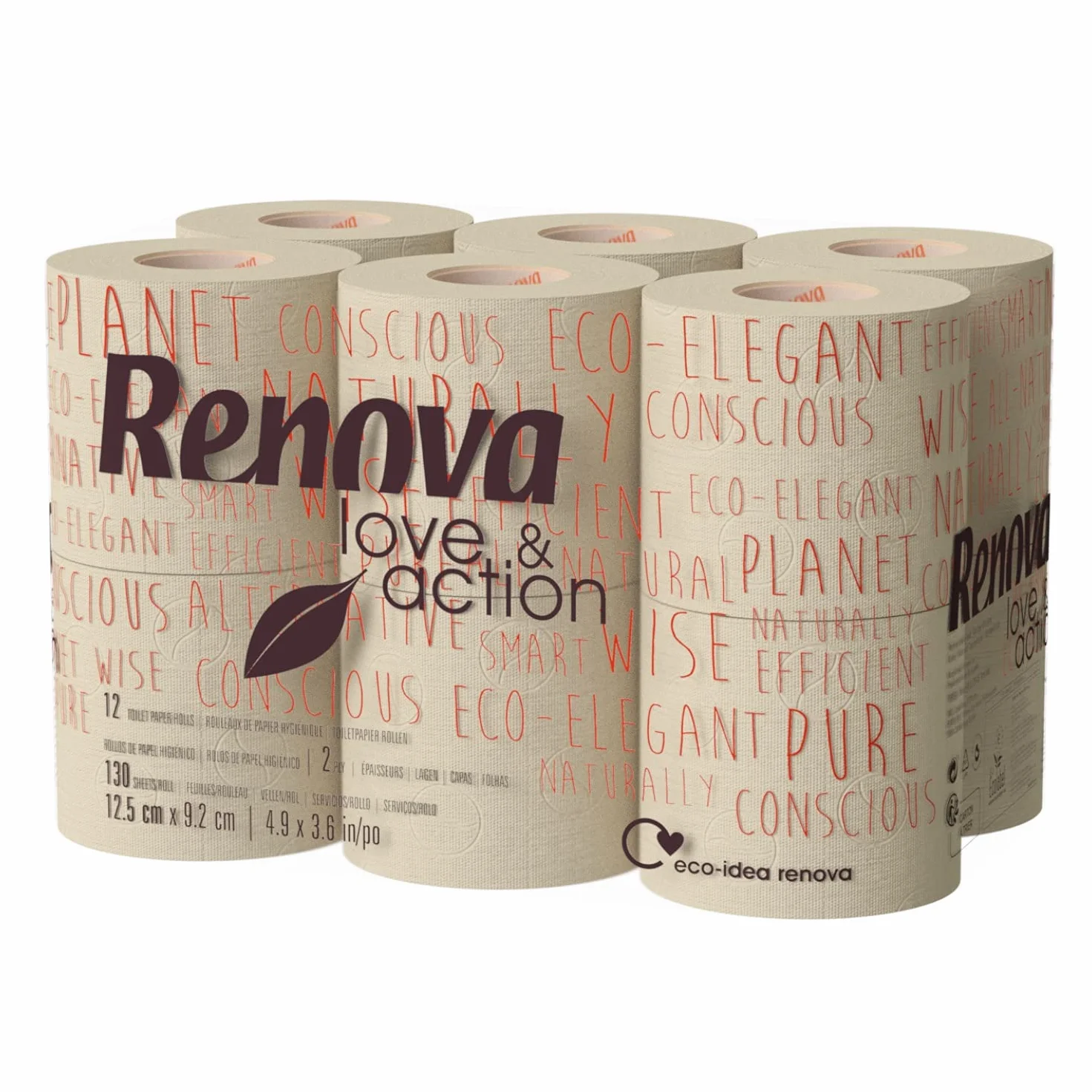 Renova Carta igienica Love&Action 108 rotoli ecologici Certificati FSC Ecolabel