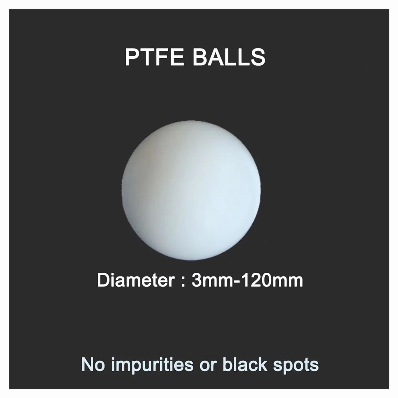 Sfere in PTFE Sfere in Teflon Diametro 3-120mm Pompa a membrana Sfera Alta temperatura e resistenza all'attrito(12.7mm(10Pcs))