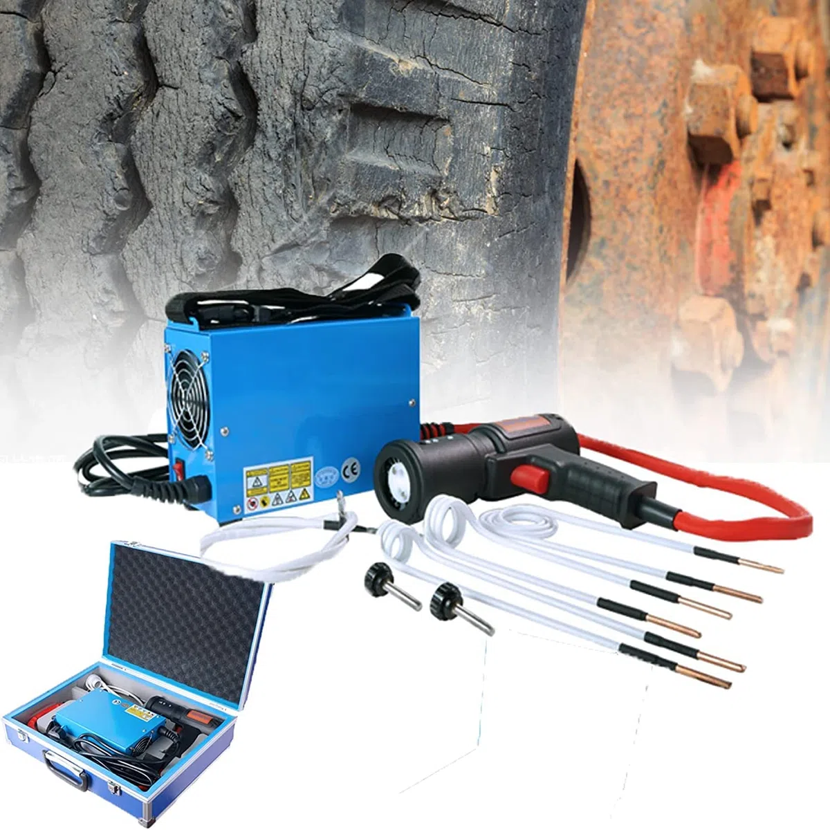 Riscaldatore a induzione elettromagnetica portatile, 1500W Strumento di rimozione del riscaldamento per bulloni arrugginiti senza fiamma, rimozione sicura di dadi, bulloni, cuscinetti, per bulloni
