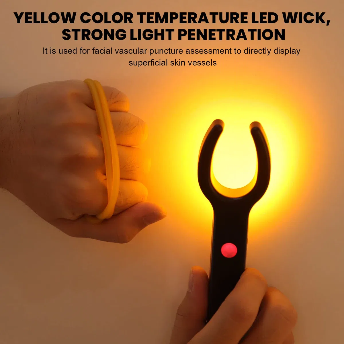 Vein Finder Viewer, USB Handhold Vena Detector Vena Finder Luce con laccio emostatico per IV Access, Flebotomia, medico, infermiere