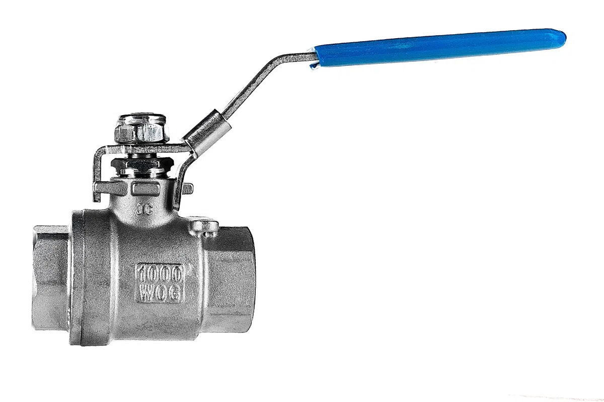 FSA Valvola a sfera in acciaio inox 316 da 1/2" a 2 pezzi 2-vie