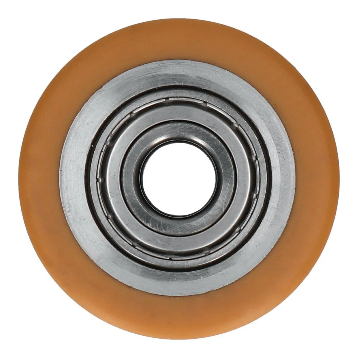 WIKO Ruote per Carrelli per Merci Pesanti - Rullo in Poliuretano per Transpallet 80x50 mm fino a 450 kg con Cuscinetti a Sfera - Ruota per Fissaggio dei Pallet (Foro dell’Asse 20 mm)