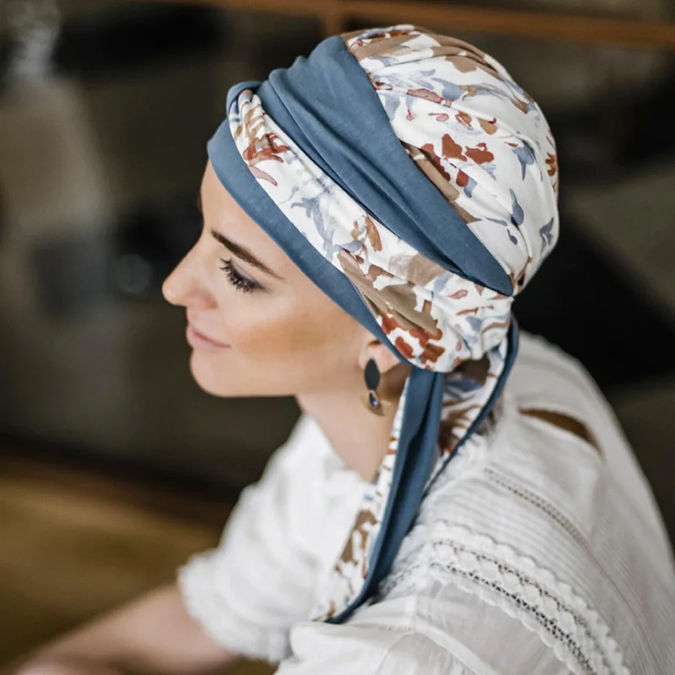 CAREBELL Foulard Oncologico Smooth Tessuto di bambù Chemioterapia Alopecia Realizzato a mano Spagna