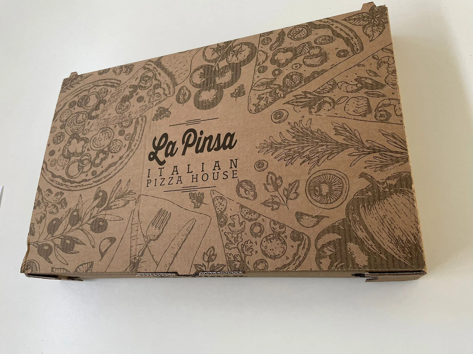 La Pinsa Italian Pizza House Scatola Pizza 36cm x 23cm H3,9cm Box per Teglia 70pz