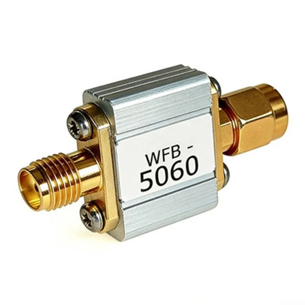 Filtro passa-banda da 5,8 GHz progettato per sistemi di trasmissione di immagini FPV e wireless con impedenza di 50 Ohm e interfacce maschio femmina
