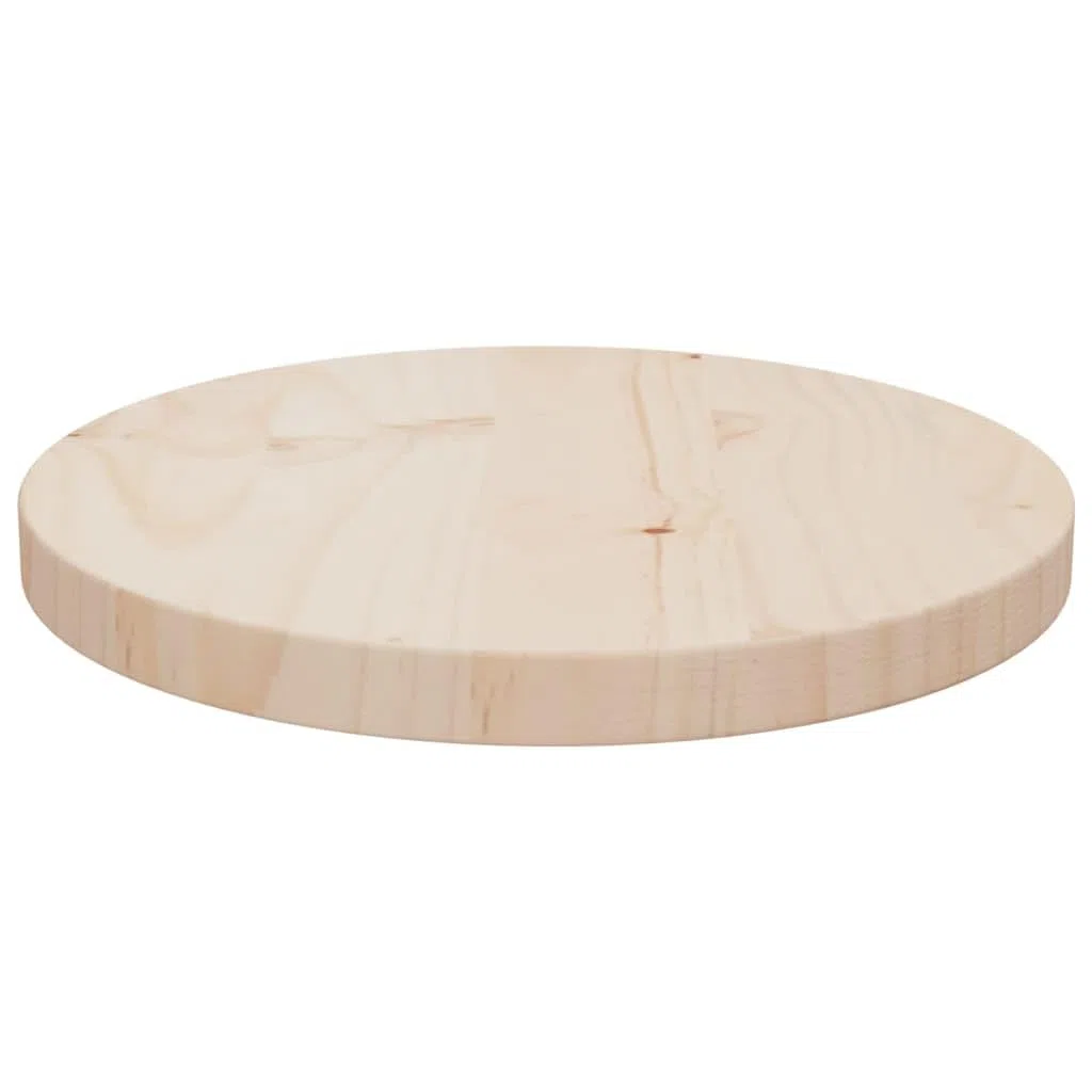 Piano in legno per scrivania rotonda, piastra di protezione, tavoli da pranzo, caffè o giardino, design moderno, facile da pulire, marrone, 30 x 2,5 cm