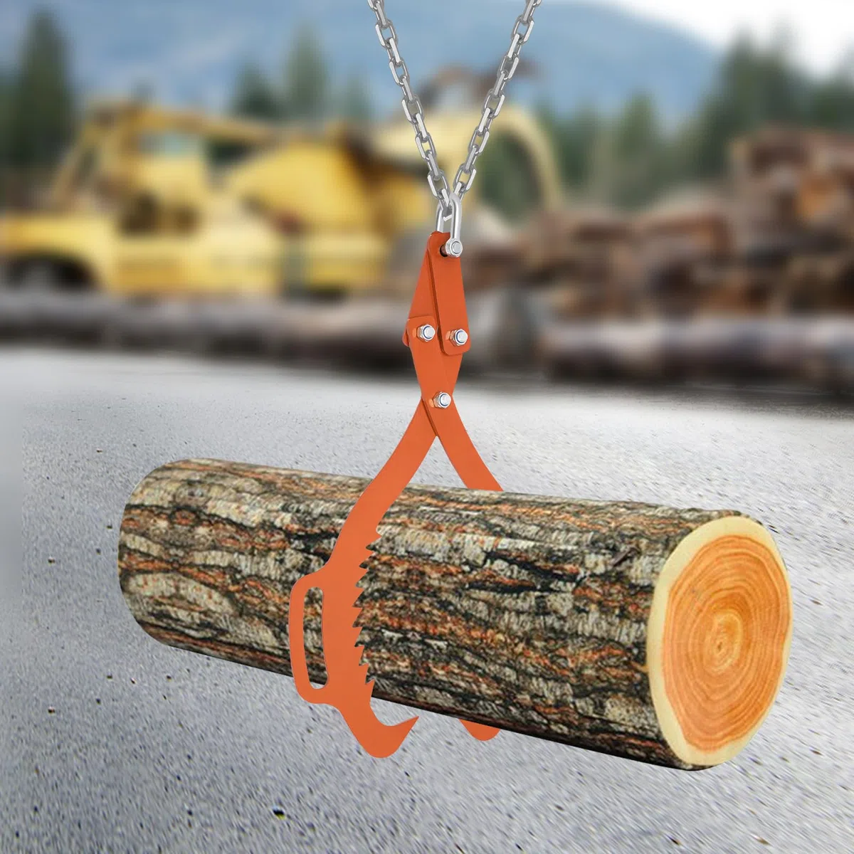 Pinza forestale per tronchi d'albero, pinza di sollevamento per tronchi d'albero, pinza di sollevamento con 2 bulloni, portata 700 kg per camion, ATV, trattori e rimorchiatori