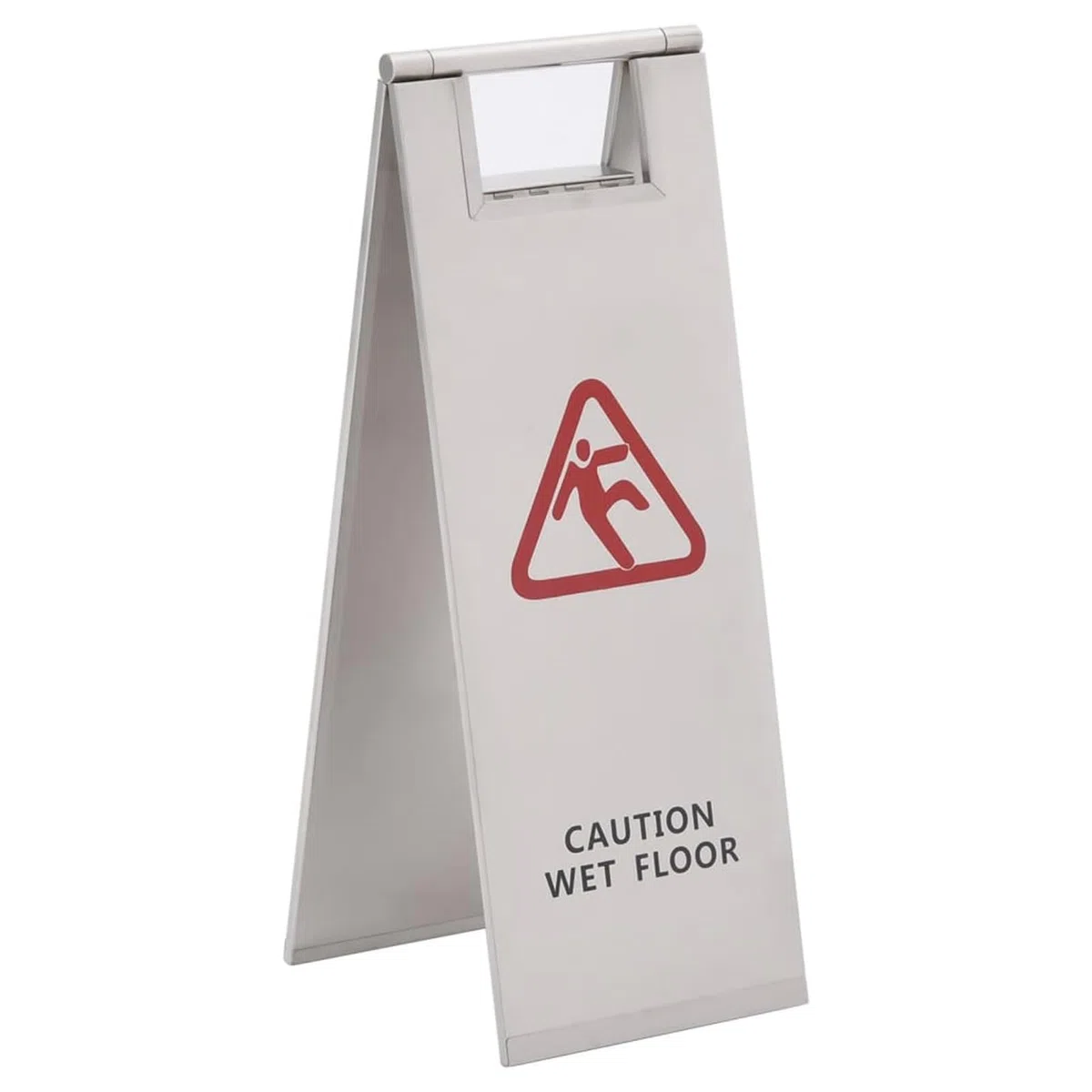 Brokky Cartello Pieghevole Pavimento Bagnato in Acciaio Inox|Factory Wet Floor Cartello Pavimento Bagnato