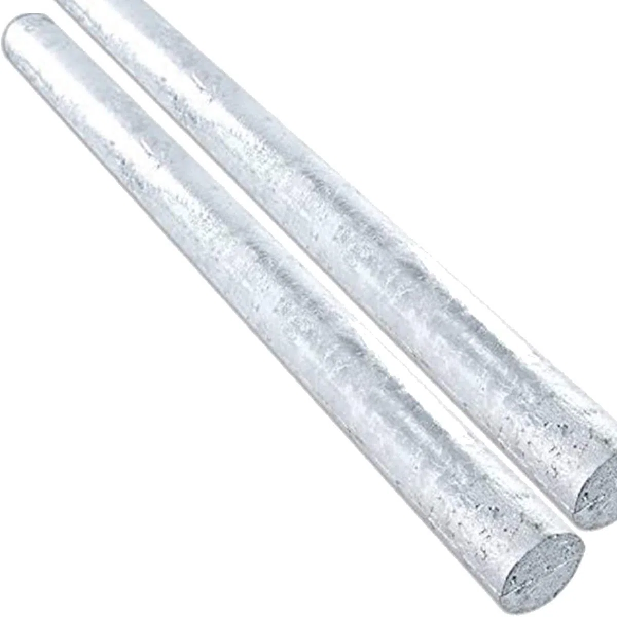 Barre di zinco, barre di zinco marine ad alta purezza for uso di laboratorio 2 pezzi lunghezza 300 mm(25mm)