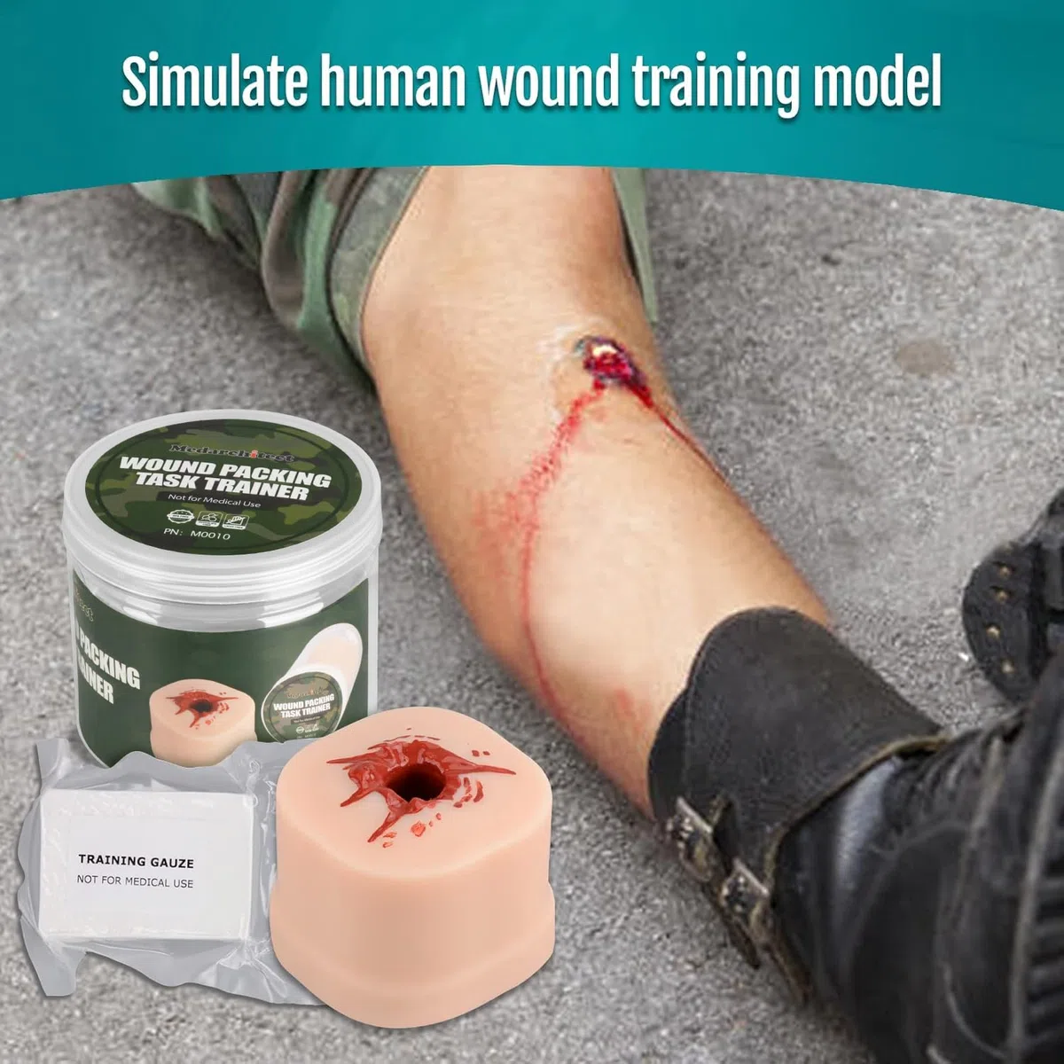 Medarchitect Wound Packing Task Trainer, Bleed Control Tourniquet Trainer, Basic Wound Packing Trainer per la formazione medica