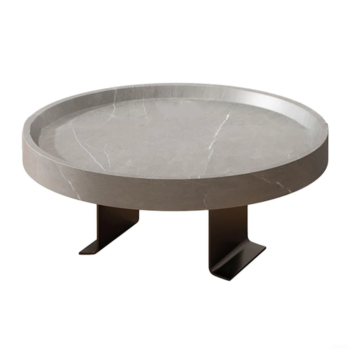Tavolino in legno di dimensioni comode per la maggior parte dei divani, perfetto per gustare le tue bevande preferite (grigio)