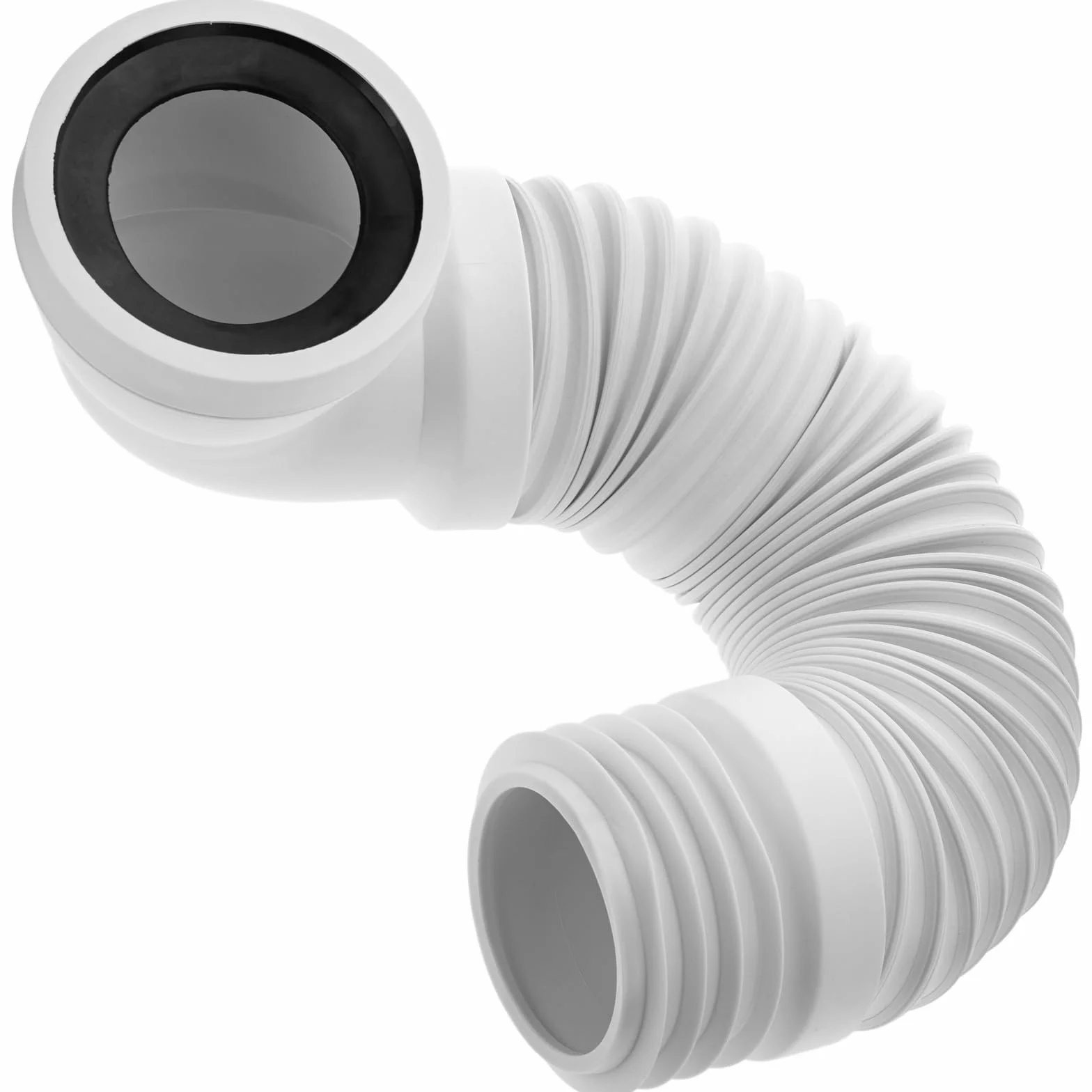 PrimeMatik Manicotto di collegamento WC inclinato 90° estensibile ∅ 105mm