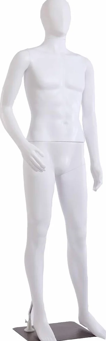 NMC-1W Manichino Maschile e Femminile FC Bianco Opaco Senza Viso Braccia e Testa Girevole a 360 Gradi