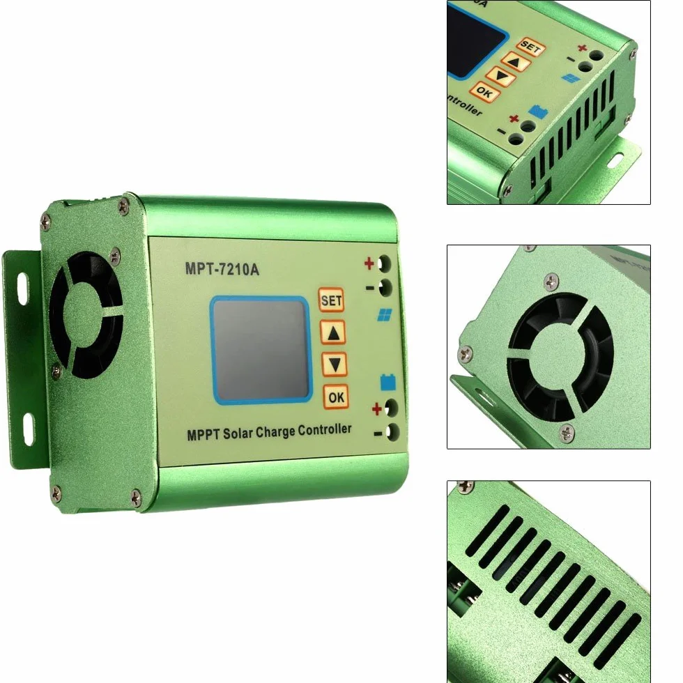 Regolatore di Carica per regolatore Solare LCD MPPT 24/36/48/60 / 72V Boost MPT-7210A